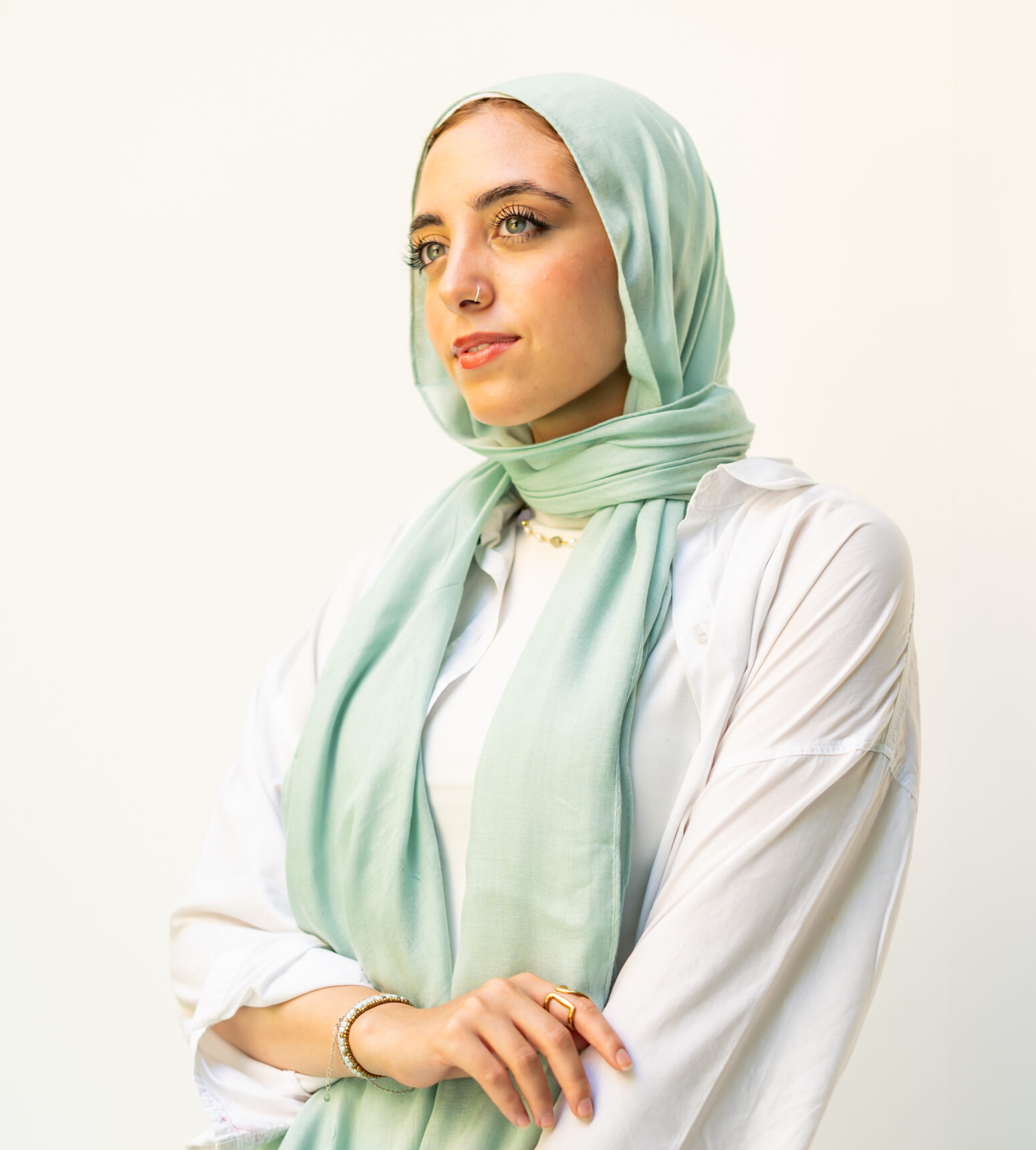 The mint green color