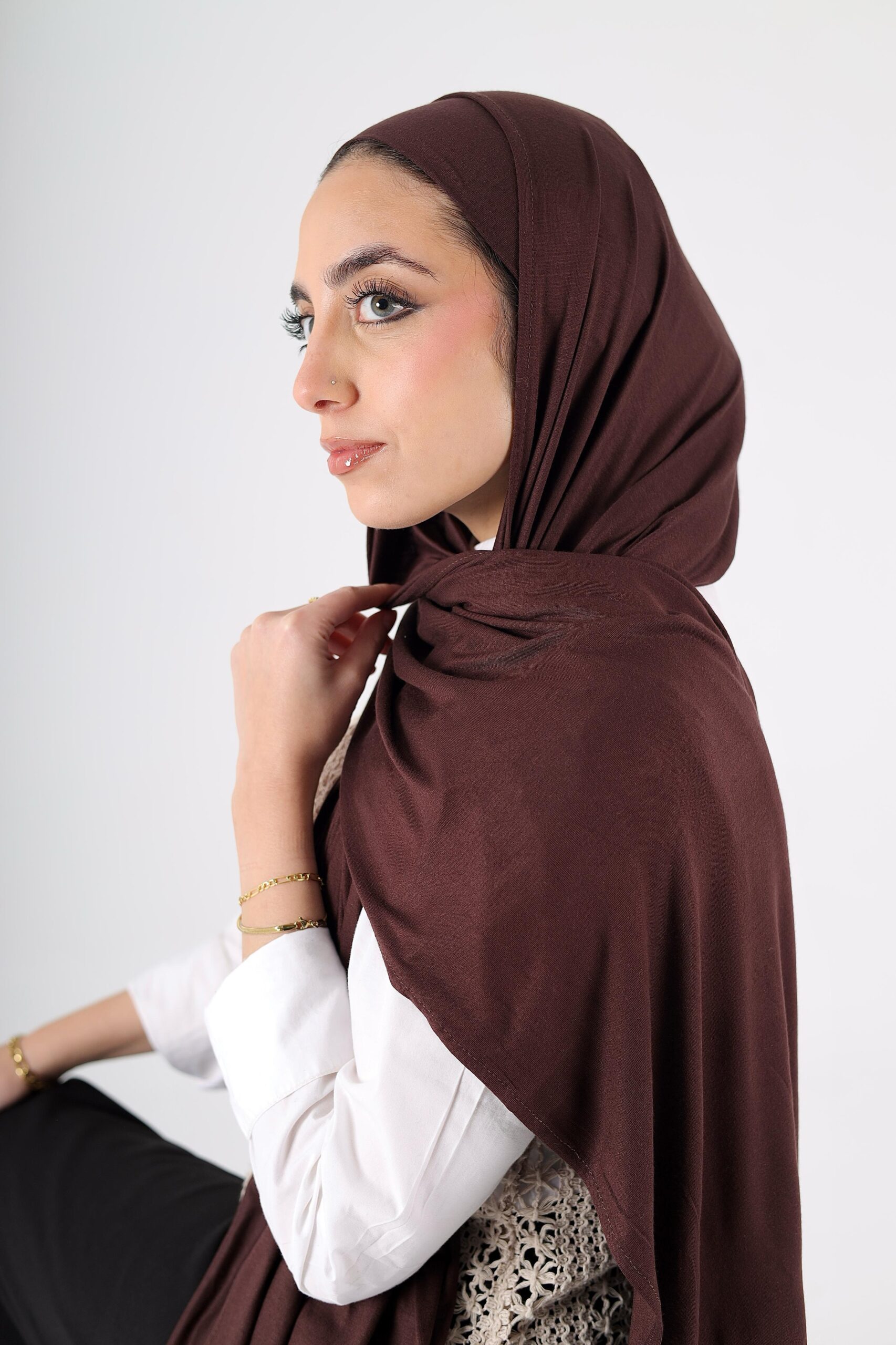 Chocolate Brown Lycra Set - Image 2