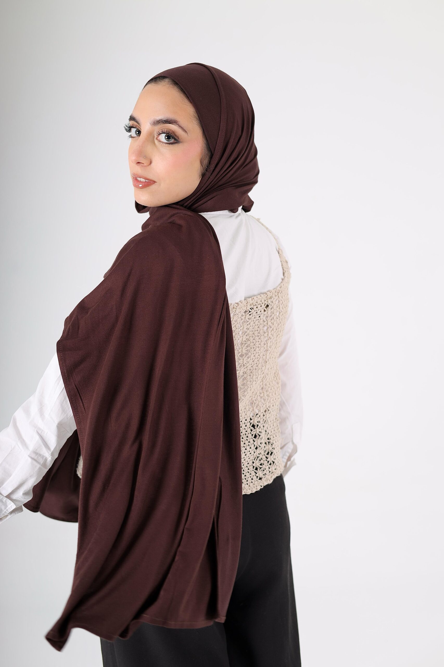 Chocolate Brown Lycra Set - Image 3