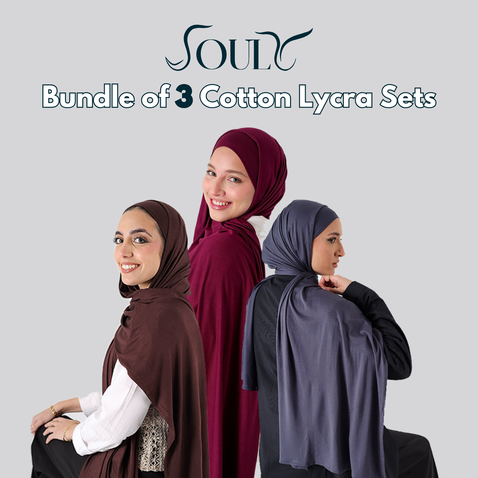 Bundle of 3 Cotton Lycra Sets